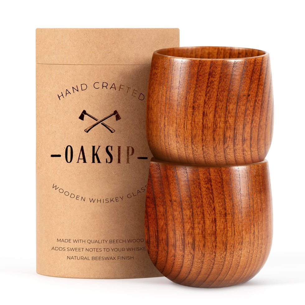 The original wooden whiskey glasses