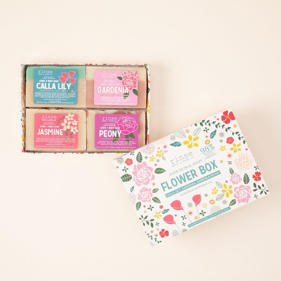 Box of flower soap