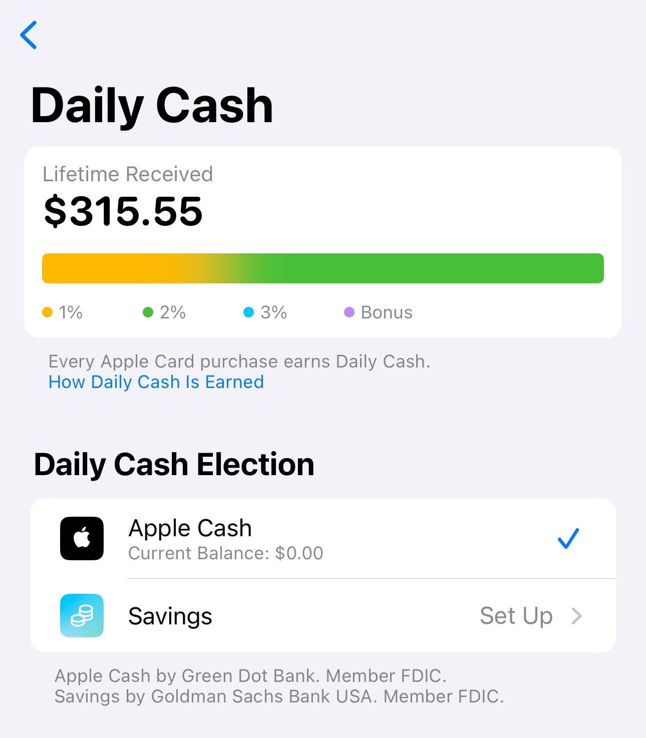 Screenshot showing how to update daily cash