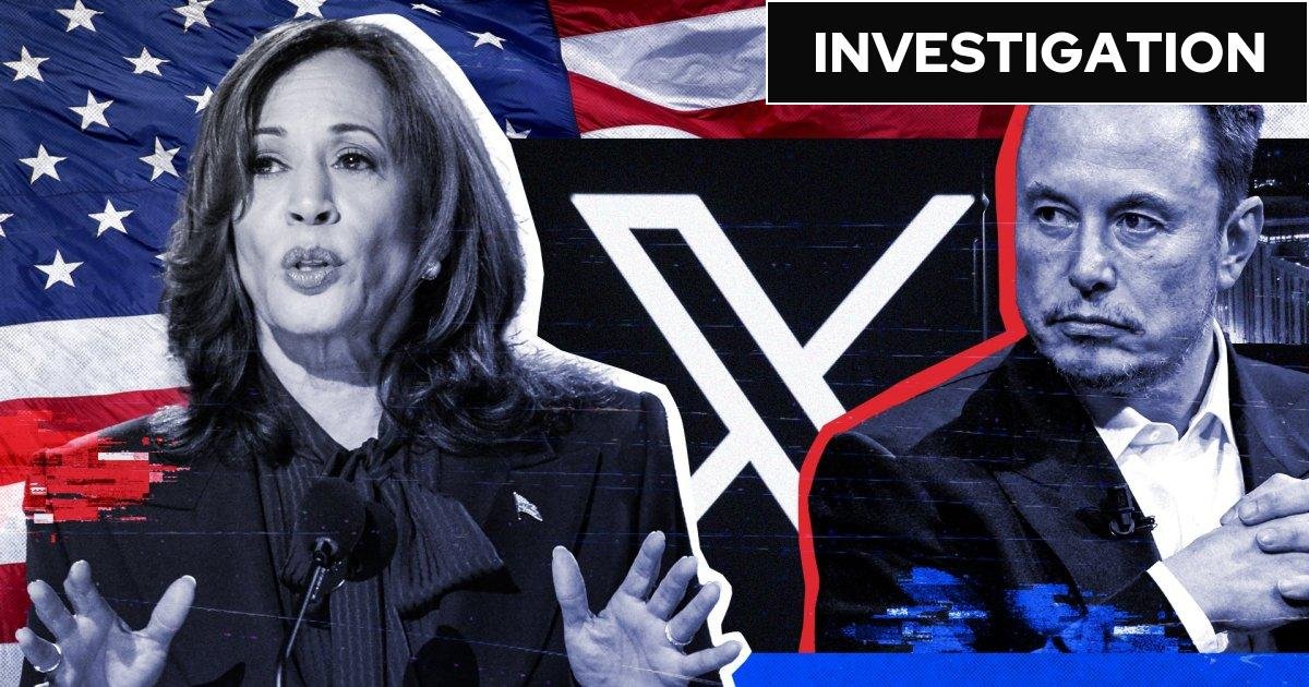 Musk's X allows Maga activists to cash in on conspiracies about Harris