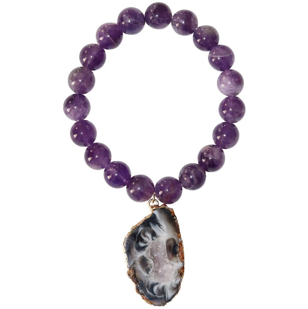 Purple amethyst agate bracelet