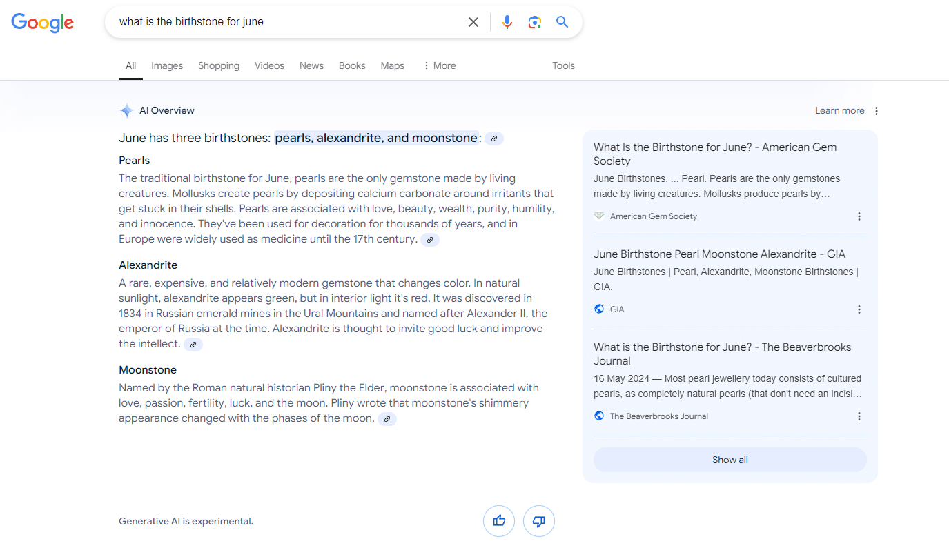 google serp with ai overview uk