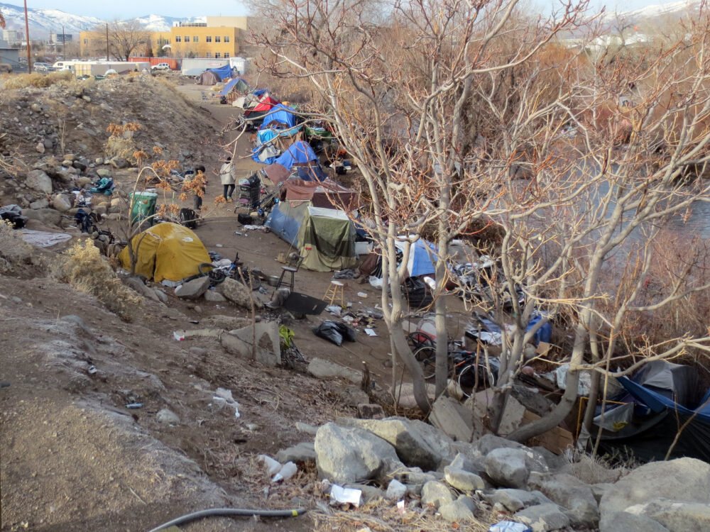 Homeless camp trucke nevada