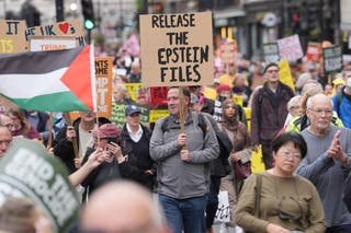 Stop Trump Coalition Campaignur's attending a protest march in London Wednesday